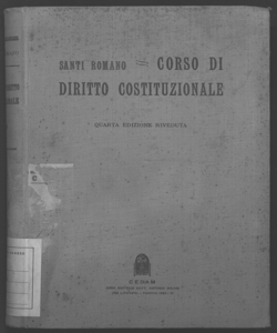 Corso di diritto costituzionale Santi Romano