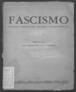 Fascismo rassegna mensile del pensiero contemporaneo