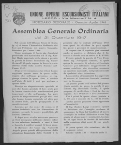 Unione operai escursionisti italiani, Lecco notiziario sezionale