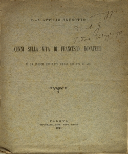 Cenni sulla vita di Francesco Bonatelli : e un indice ordinato degli scritti di lui / Attilio Gnesotto