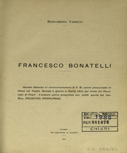 Francesco Bonatelli / Bernardino Varisco