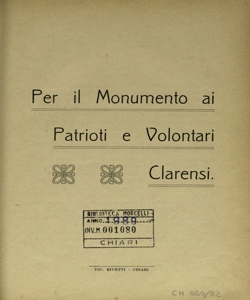 Per il Monumento ai Patrioti e Volontari Clarensi