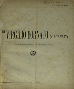 Virgilio Bornato (o Bornati) / D. Luigi Rivetti