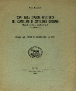 Scavi della stazione preistorica del Castellaro di Gottolengo bresciano : brevi notizie preliminari / Piero Barocelli