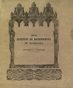 Degli istituti di beneficenza in Gambara : documenti e tradizioni / [Giuseppe Allegri]