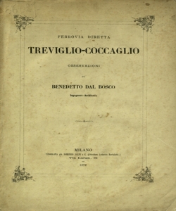 Ferrovia diretta Treviglio-Coccaglio / osservazioni di Benedetto Dal Bosco