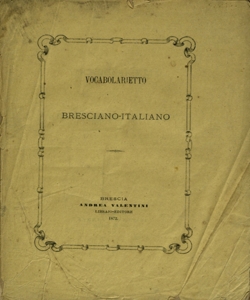 Vocabolarietto bresciano-italiano