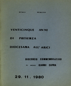 Venticinque anni di presenza diocesana all'Arici / discorso commemorativo di Gianni Caproa