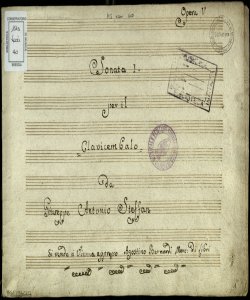 Sonata 1. per il Clavicembalo / da Giuseppe Antonio Steffan