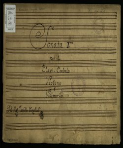Sonata 1.ma per il Clavi-Cembalo Violino e Violoncello / Del Sig.r Leopoldo Kozeluch [!]