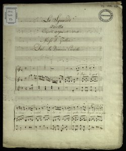 Lo Sguardo: arietta / composta espressamente e dedicata a Miss S. Fuller dal M. Domenico Crivelli