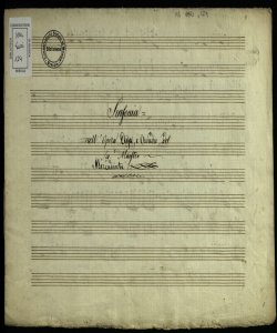 Sinfonia nell'Opera Elisa, e Claudio / del Sig.r Maestro Mercadante