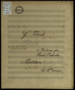 Otello: Fantasia per Piccola Orchestra / G. Verdi