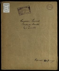 Campane suonate! : coro per voci bianche con accompagnamento di Archi - Arpa - Piano - Armonium - Celeste - Corno - Campane - Xilofono / parole del Grand'Uff.le Muzio Galli ; Musica del M.o G. Zuelli