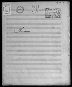 Fedora / [Umberto Giordano]. L'arlesienne : 2.o Suite d'Orchestre / Georges Bizet
