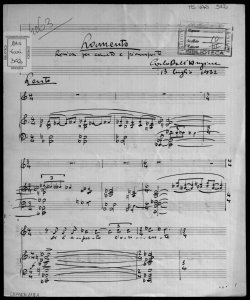 Lamento : lirica per canto e pianoforte / Carlo Dall'Argine