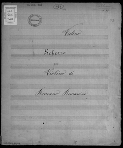 Scherzo per violino / di Romano Romanini