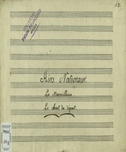 Airs Nationaur : La Marseillaise, Le chant du dèpart / [Claude Joseph Rouget de Lisle, Étienne Nicolas Méhul]