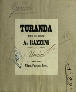 [9]: Turanda / musica del maestro A. Bazzini