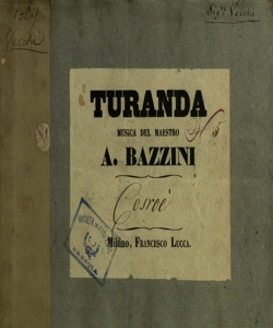 [7]: Turanda / musica del maestro A. Bazzini