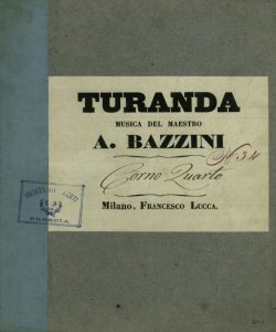 [21]: Turanda / musica del maestro A. Bazzini