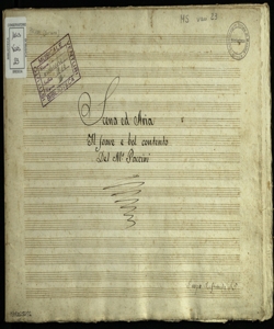 Il Soave e bel contento: Scena ed Aria / Del M.o Paccini [!]