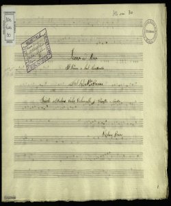 Il Soave e bel Contento: Scena ed Aria: Ridotto a 2e Violini Viola Violoncello Flauto e Canto / Del Sig. M.o Pacini