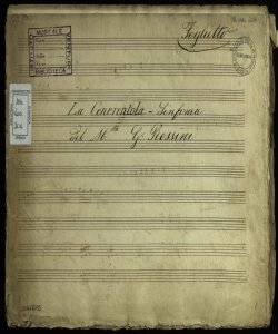 La Cenerentola. Sinfonia / del M:stro G: Rossini