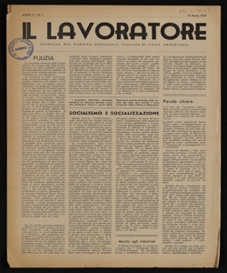 Il lavoratore giornale del Partito socialista italiano di unità proletaria