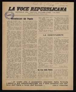 La voce repubblicana giornale del partito repubblicano italiano