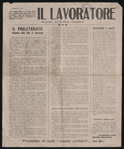 Il lavoratore giornale di politica proletaria