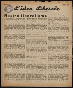 L'idea liberale foglio del gruppo pavese del Partito liberale italiano