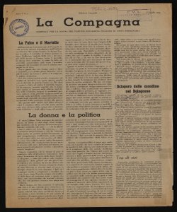 La compagna giornale per la donna del Partito socialista italiano di unità proletaria