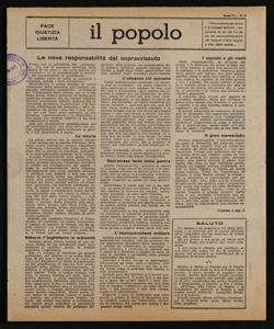 Il popolo organo del Partito della Democrazia cristiana