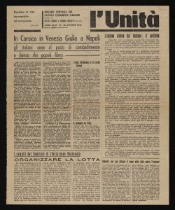 L'Unità organo centrale del Partito Comunista Italiano
