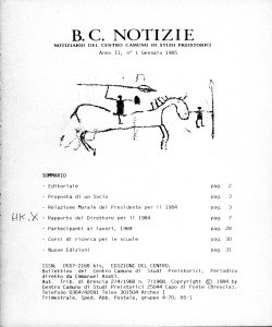 B.C. NOTIZIE - 2, n. 1 - gennaio 1985