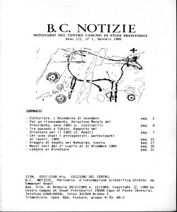 B.C. NOTIZIE - 3, n. 1 - gennaio 1986