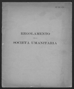 Regolamento della Società Umanitaria