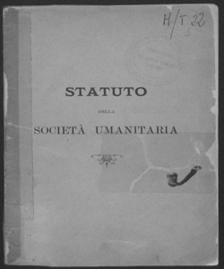 Statuto della Società Umanitaria