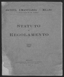 Statuto e regolamento nel 1916