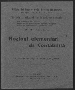 Nozioni elementari di contabilità 6 lezioni del rag. G Mariani junior