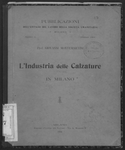 L'industria delle calzature in Milano / Giovanni Montemartini