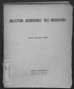 Bollettino quindicinale dell'emigrazione (1956)