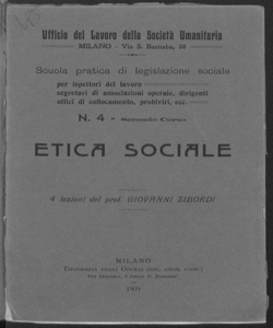 Etica sociale / Giovanni Zibordi