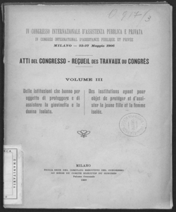 Per la difesa e la protezione delle piccole operaie apprendiste: (Piscinine, Midinettes, ecc.) / relazione della Sig.ra Cleofe Pellegrini