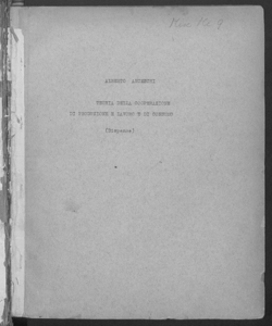 Teoria della cooperazione di produzione e consumo / Alberto Anceschi