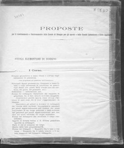 Proposte per il riordinamento e funzionamento delle scuole di disegno per operai e delle Scuole laboratorio d arte applicata / GIUSEPPE MENTESSI