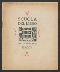 Scuola del Libro. Programmi delle sezioni di perfezionamento e complemento: anno scolastico 1926-1927. 