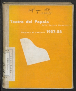 Teatro del Popolo: Stagione concerti 1957-58