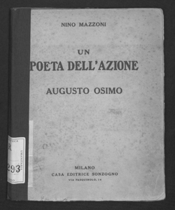 Un poeta dell'azione: Augusto Osimo / Nino Mazzoni